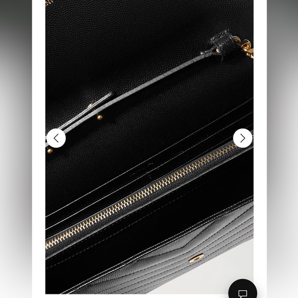 Yves Saint Laurent Black Clutch with Gold Chain - Picture 8 of 14